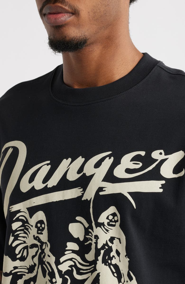 PacSun Grim Graphic T-Shirt, Alternate, color, Caviar