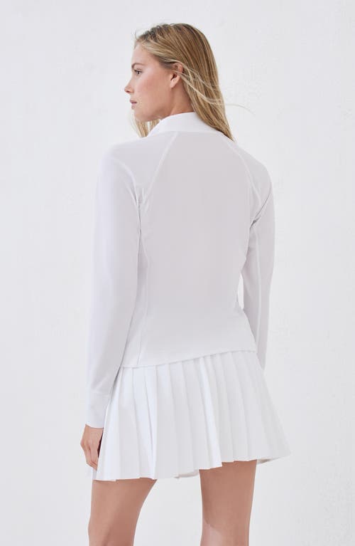 Brunello Cucinelli Techno Piqué Half-zip Sweatshirt In White