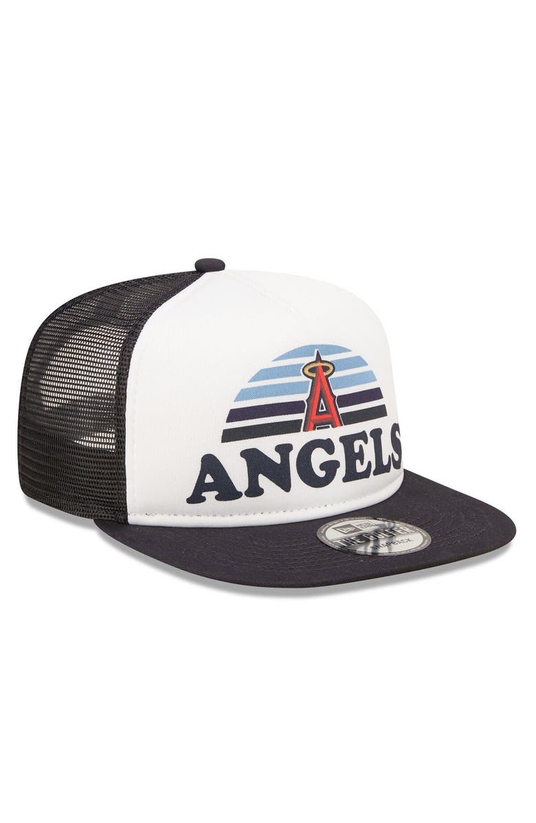 New Era Men's New Era White/Navy Los Angeles Angels Gradient Golfer 9FIFTY Snapback Hat, Alternate, color, 