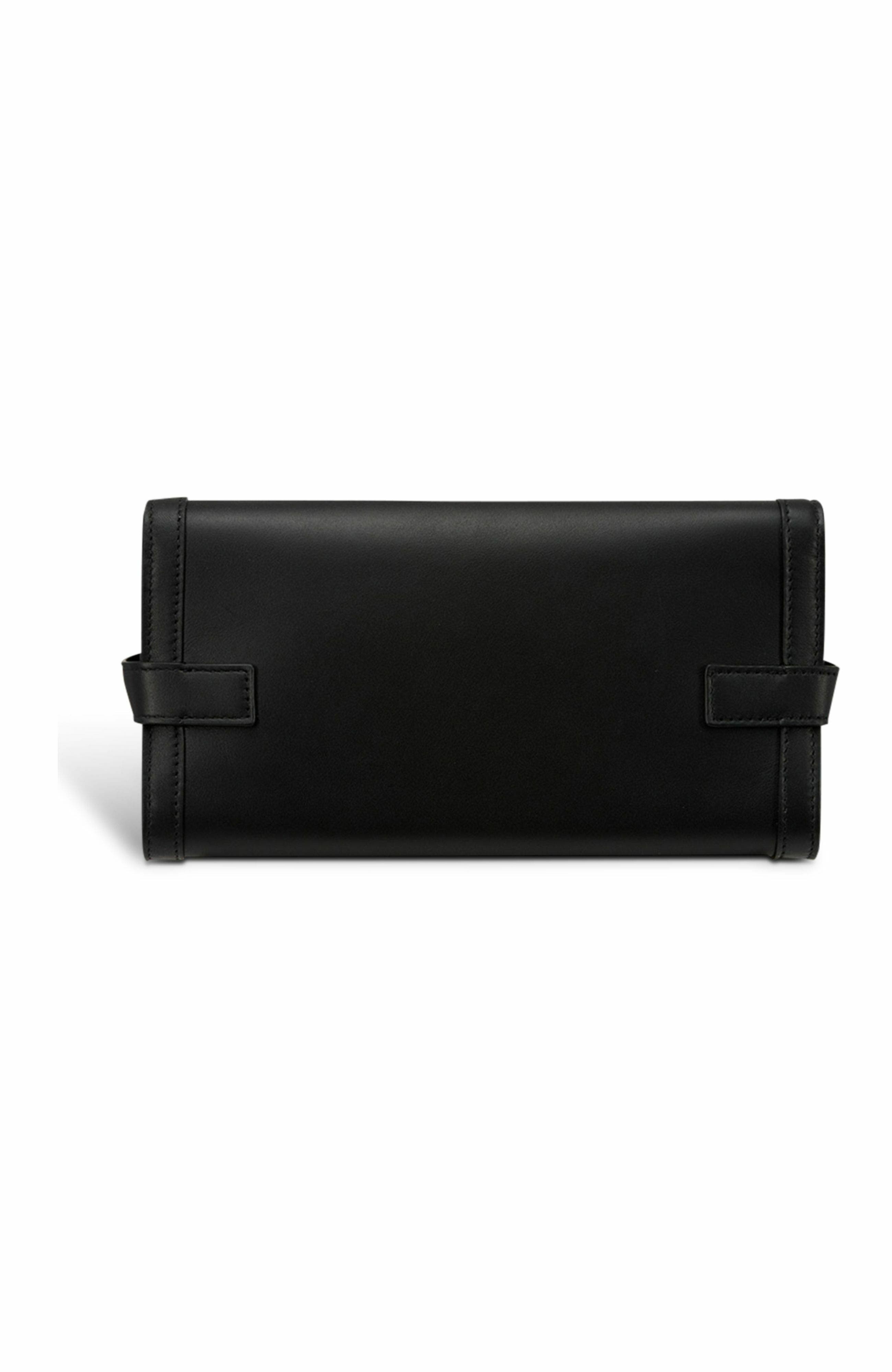 Balmain B-Buzz Pouch 23 In Calfskin, Alternate, color, 