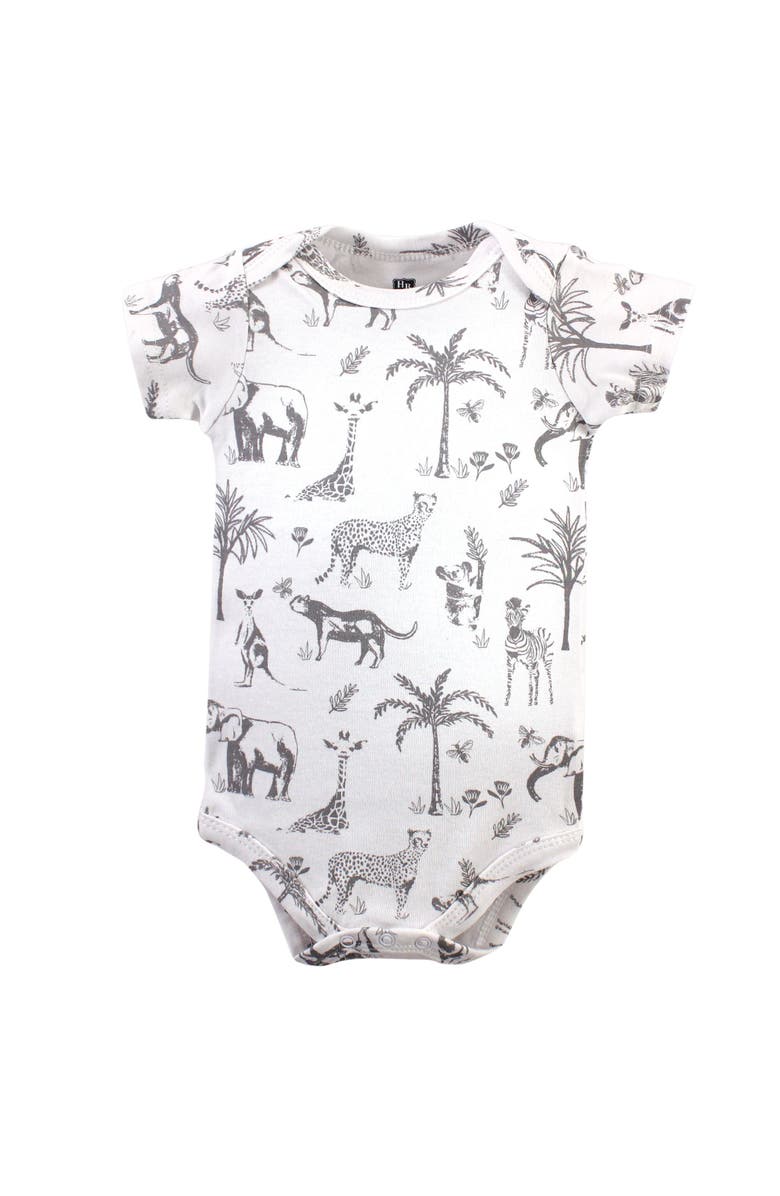 Hudson Baby Cotton Bodysuits 7-Pack, Alternate, color, Vintage Safari