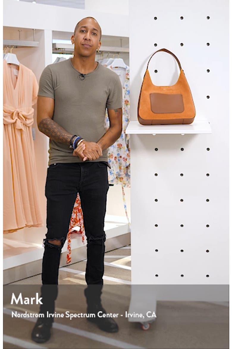 medium rita suede & leather hobo video