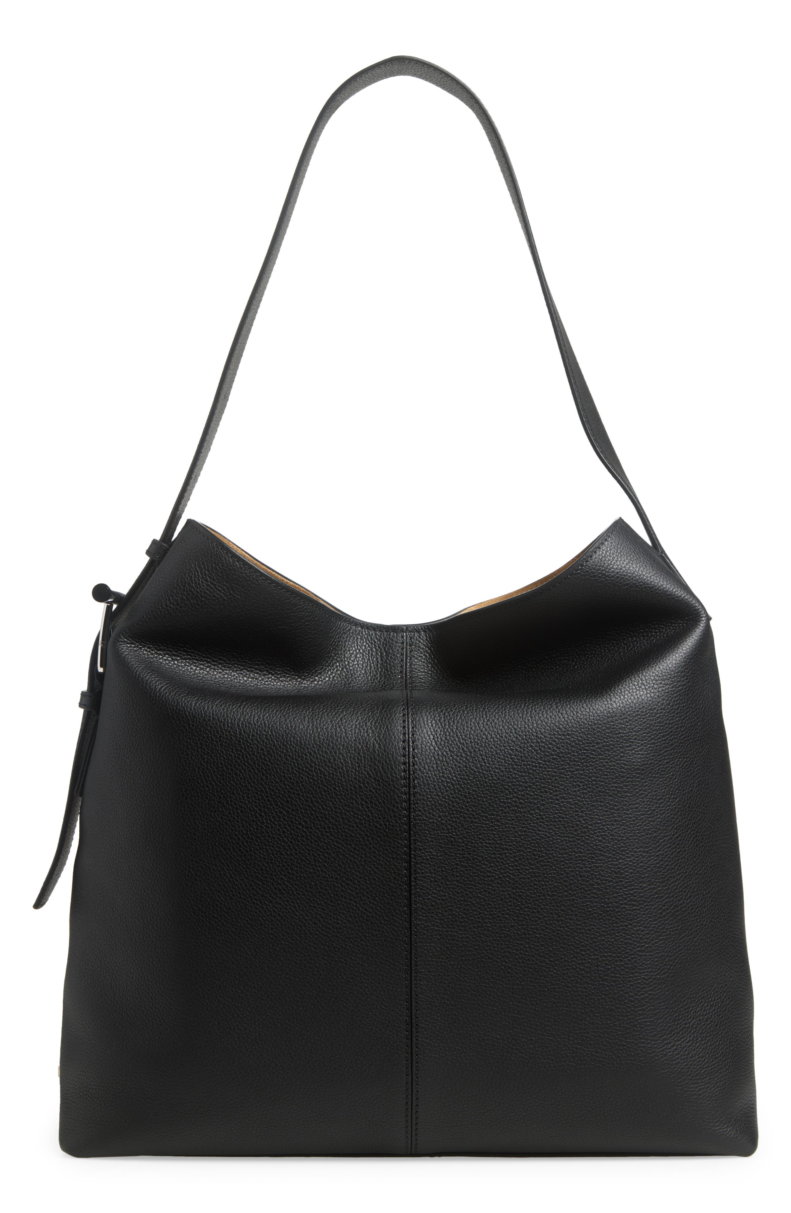 T-Bar Sling Hobo Bag, Alternate, color, BLACK/ SILVER