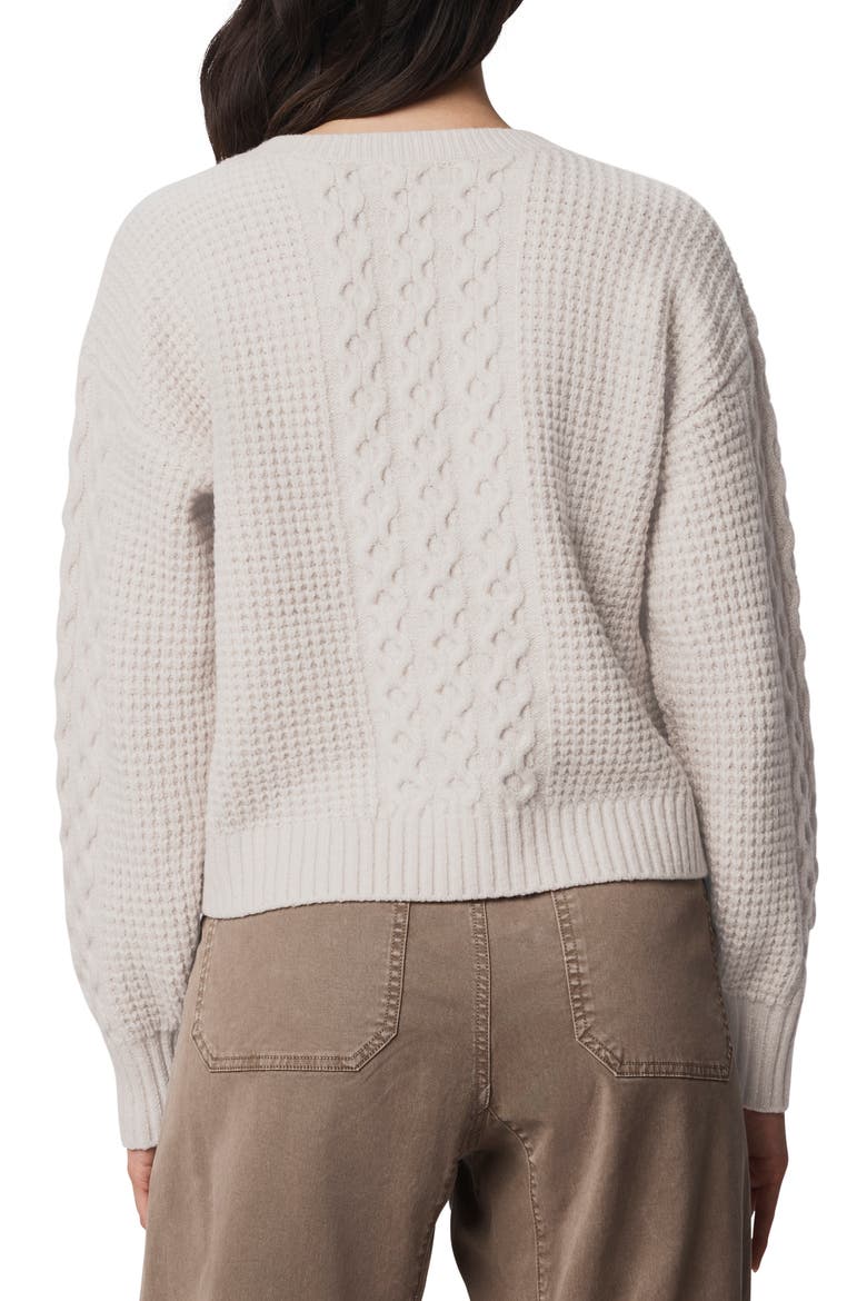 Celeste Cable Stitch Sweater, Alternate, color, PALE OAK IVORY HEATHER