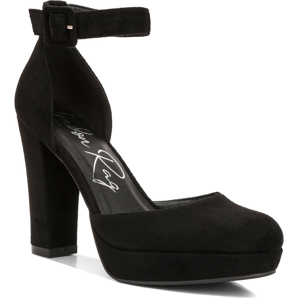 London Rag Inigo Interchangeable Ankle Strap Platform Pump In Black