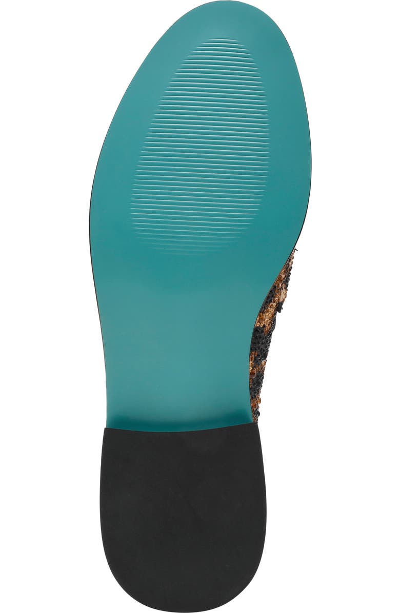 Betsey Johnson Canne Rhinestone Floral Penny Loafer, Alternate, color, Leopard