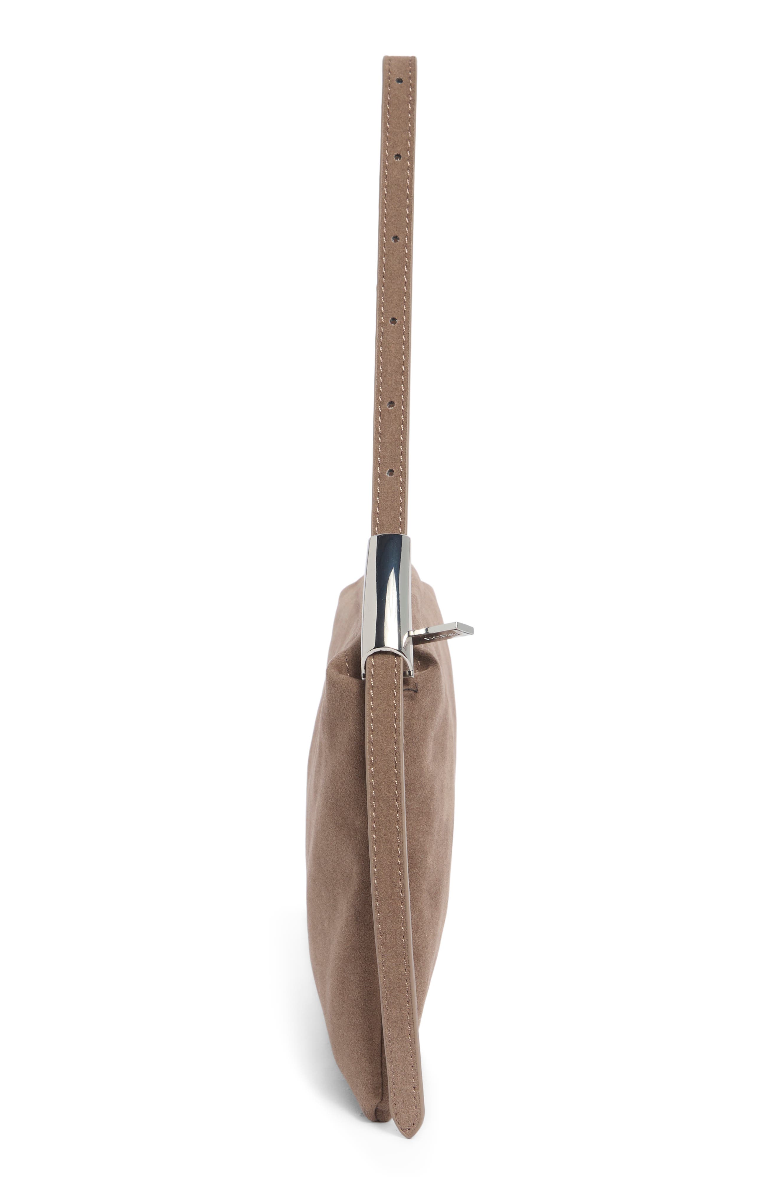 Drape Hodo Faux Suede Hobo, Alternate, color, MUSHROOM