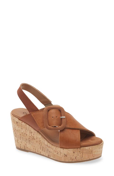Dustin Slingback Platform Wedge Sandal (Women)