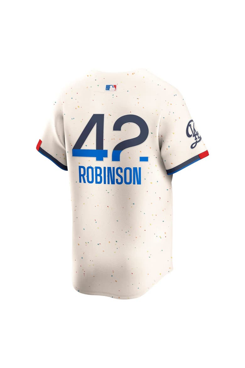 Men's Nike Jackie Robinson Cream Los Angeles Dodgers City Connect Limited Player Jersey, Alternate, color, Cream