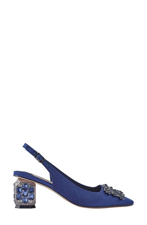 Lady Couture Precious Embellished Slingback Pump In Blue