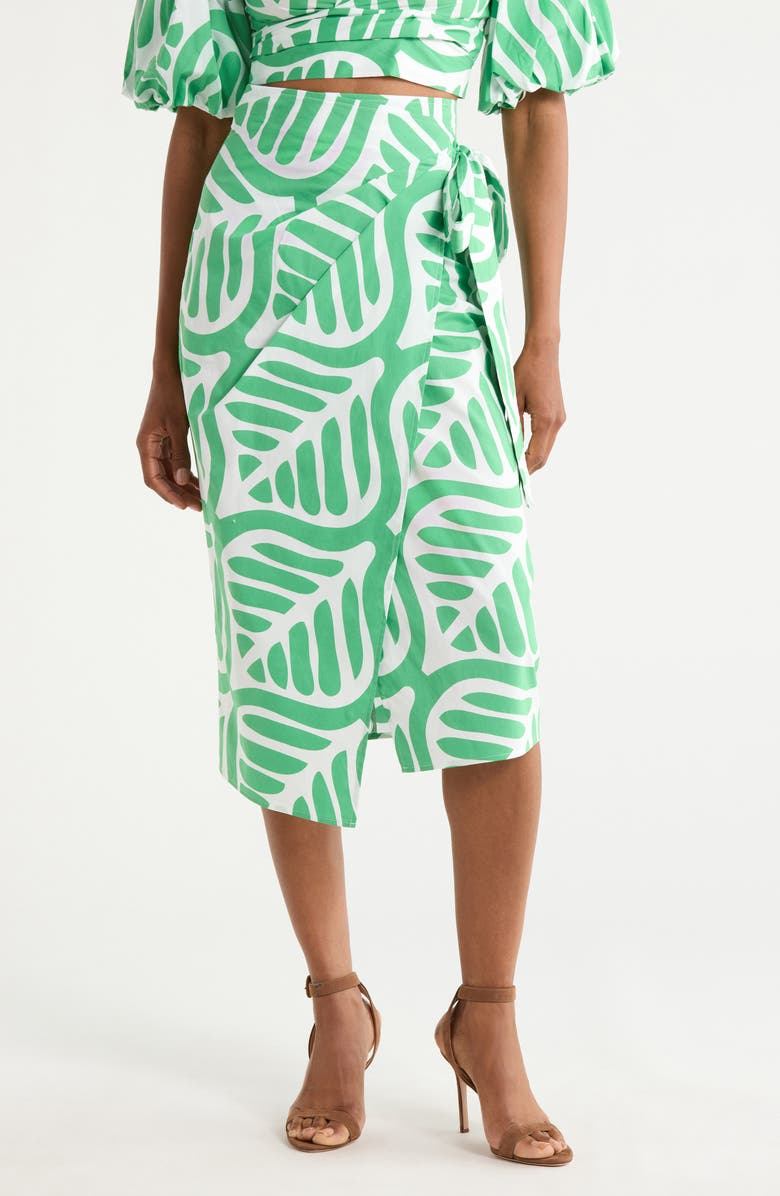 DVF Alessia Skirt, Main, color, Desert Palm/ Green