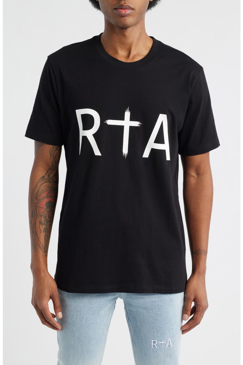 Liam Logo Graphic T-Shirt, Main, color, BLACK