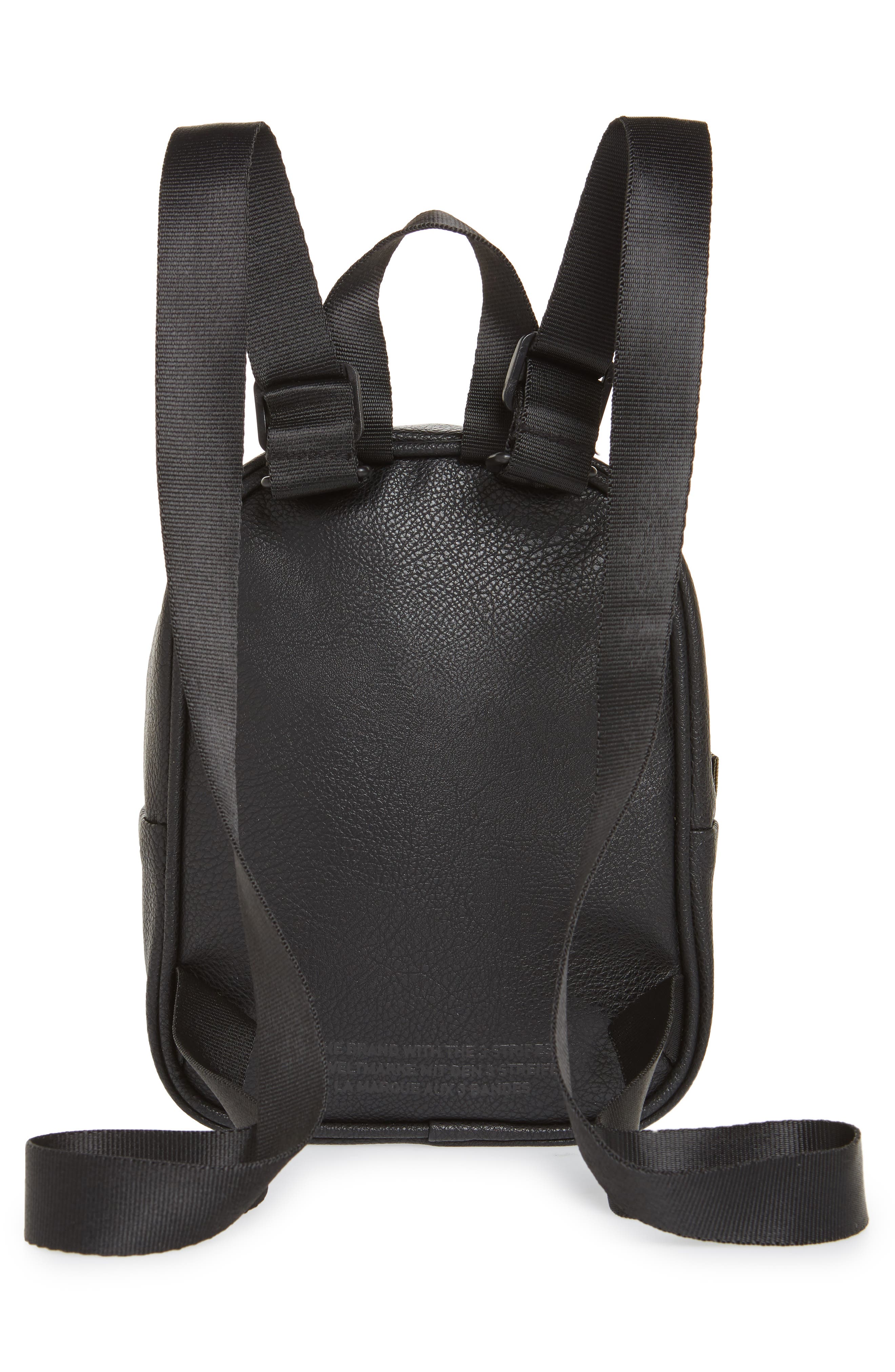 adidas Originals Mini Faux Leather Backpack, Alternate, color, 