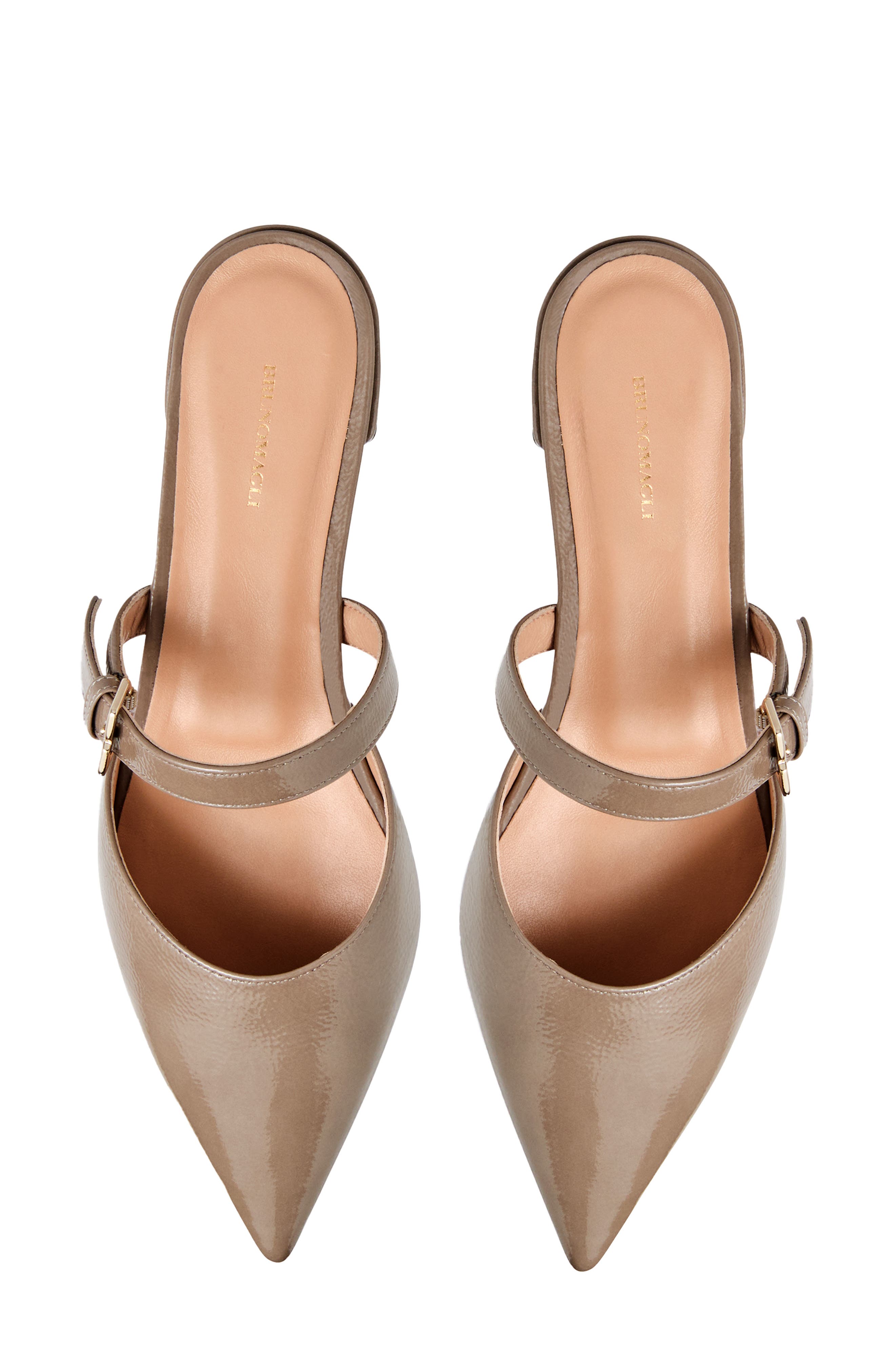 Pasha Mule, Alternate, color, TAUPE CRINKLE PATENT