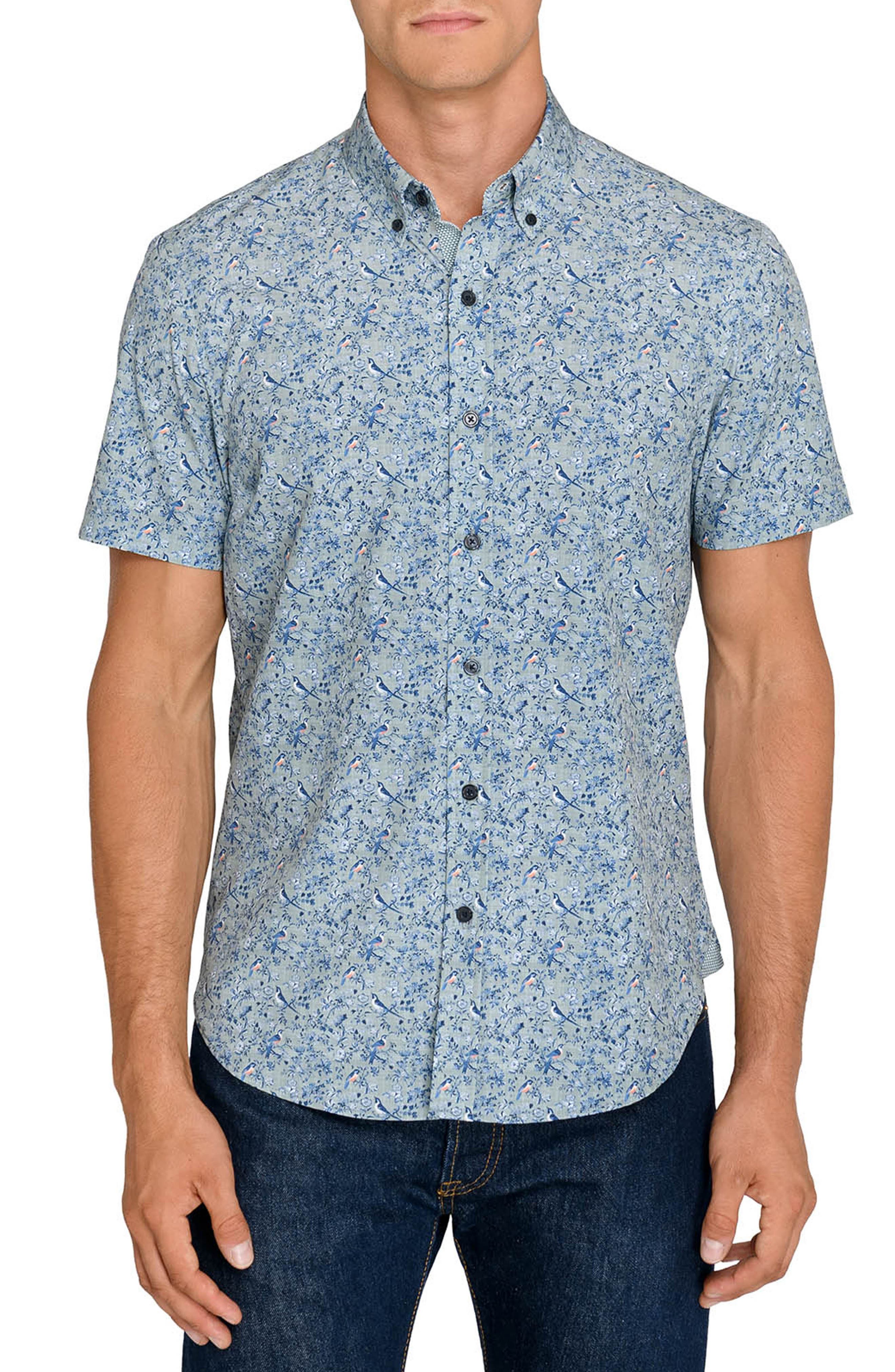Robin Floral Short Sleeve Button Down Shirt