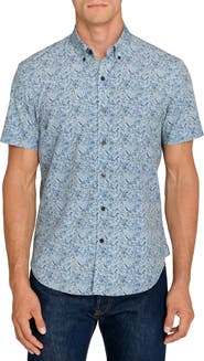 CONSTRUCT Robin Floral Short Sleeve Button Down Shirt