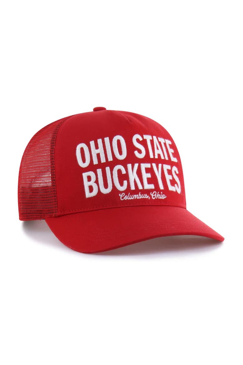 Men's '47 Scarlet Ohio State Buckeyes Contemporary Hitch Trucker Adjustable Hat, Alternate, color, Scarlet