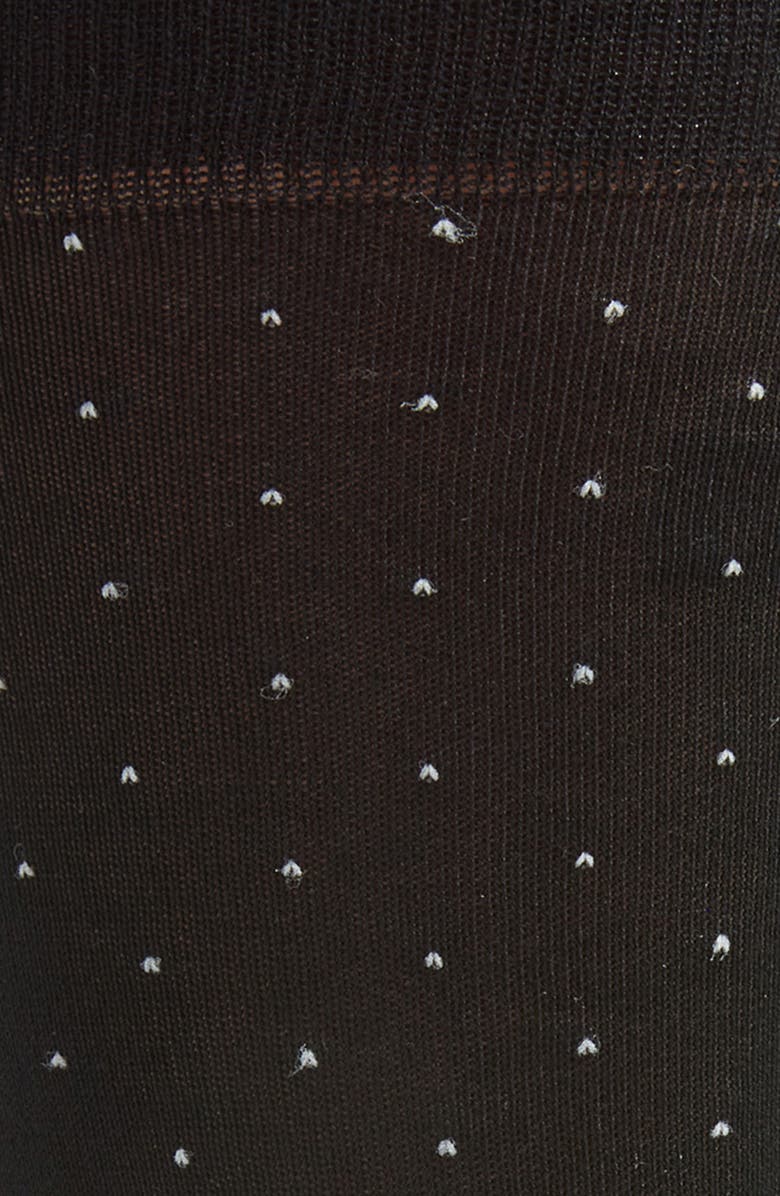 Pantherella Gadsbury Fil Coupé Dot Dress Socks, Alternate, color, Black