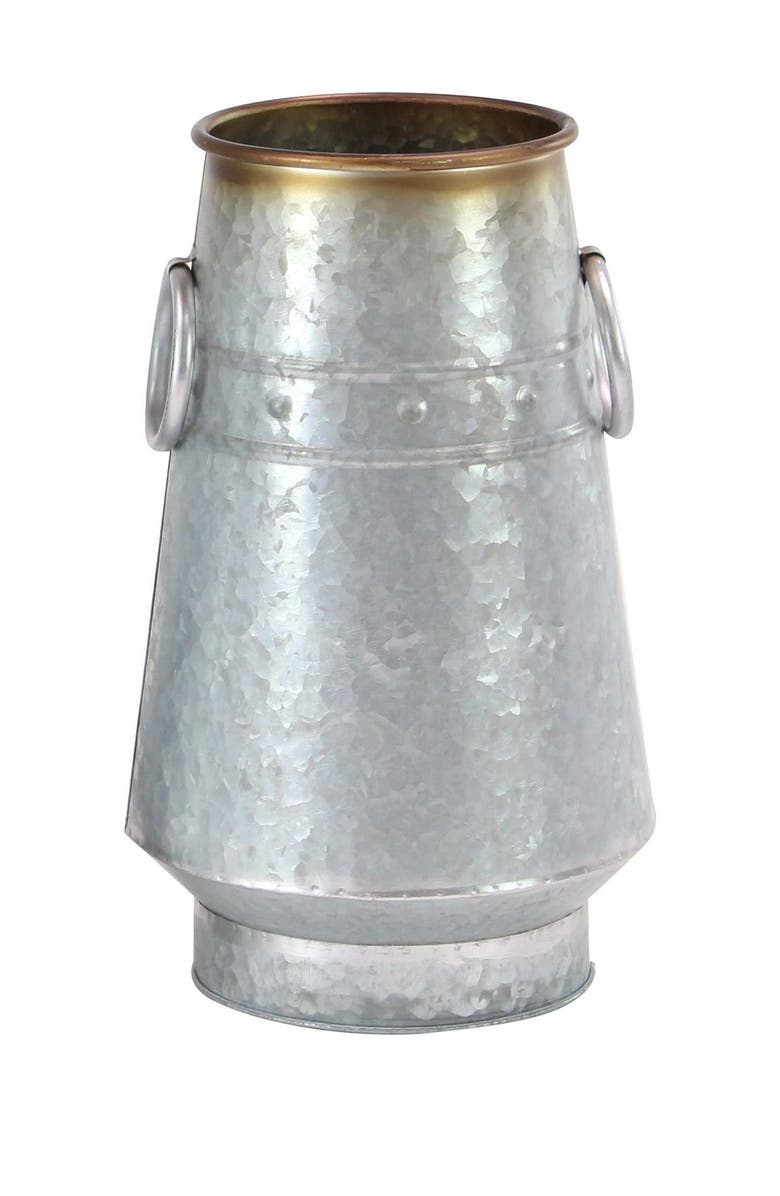 SONOMA SAGE HOME Silver Galvanized Iron Barrel Planter - Set of 3, Alternate, color,