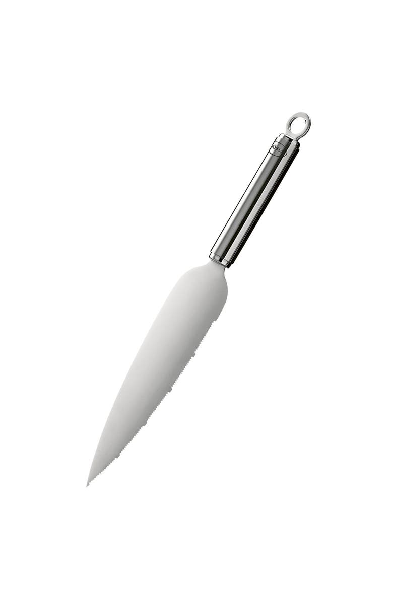 Rosle Stainless Steel Serrated Pie Server with Ergonomic Handle, Main, color, Silver