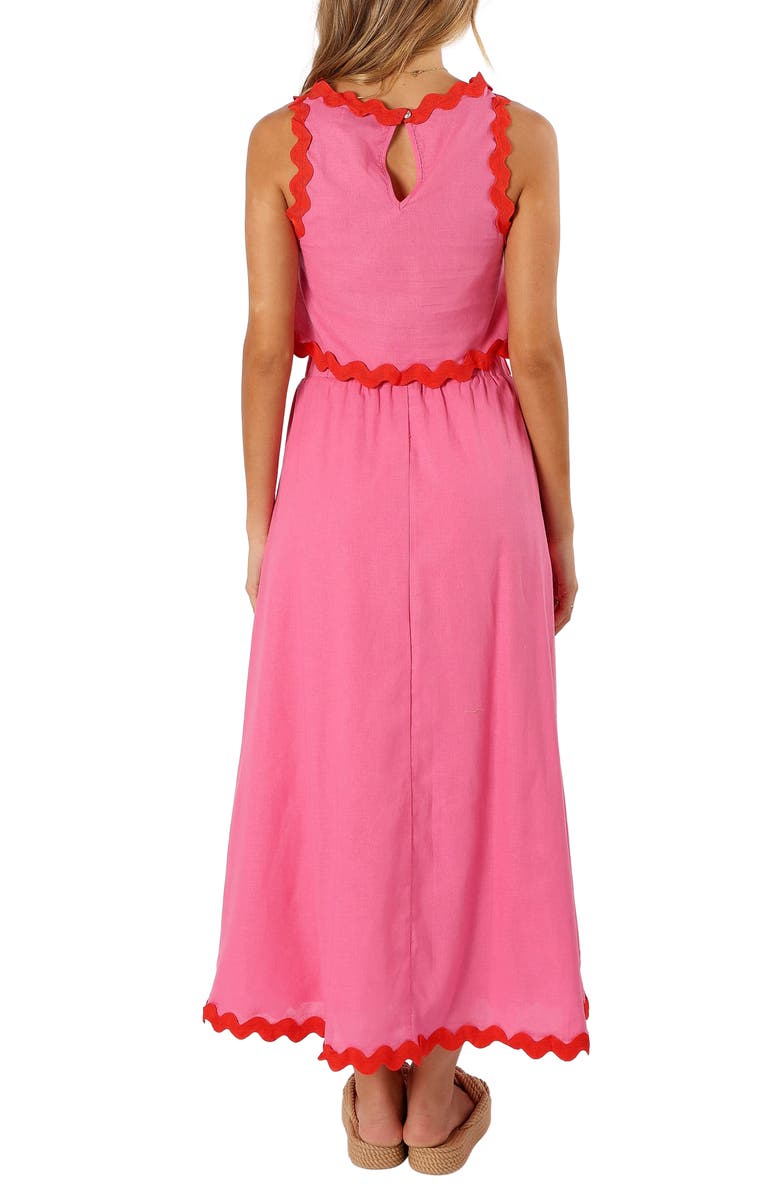 Petal & Pup Chrissy Sleeveless Cotton Top & Maxi Skirt, Alternate, color, Pink Red