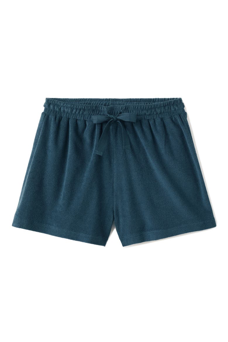 Cotton Blend Terry Shorts, Alternate, color, BLUE