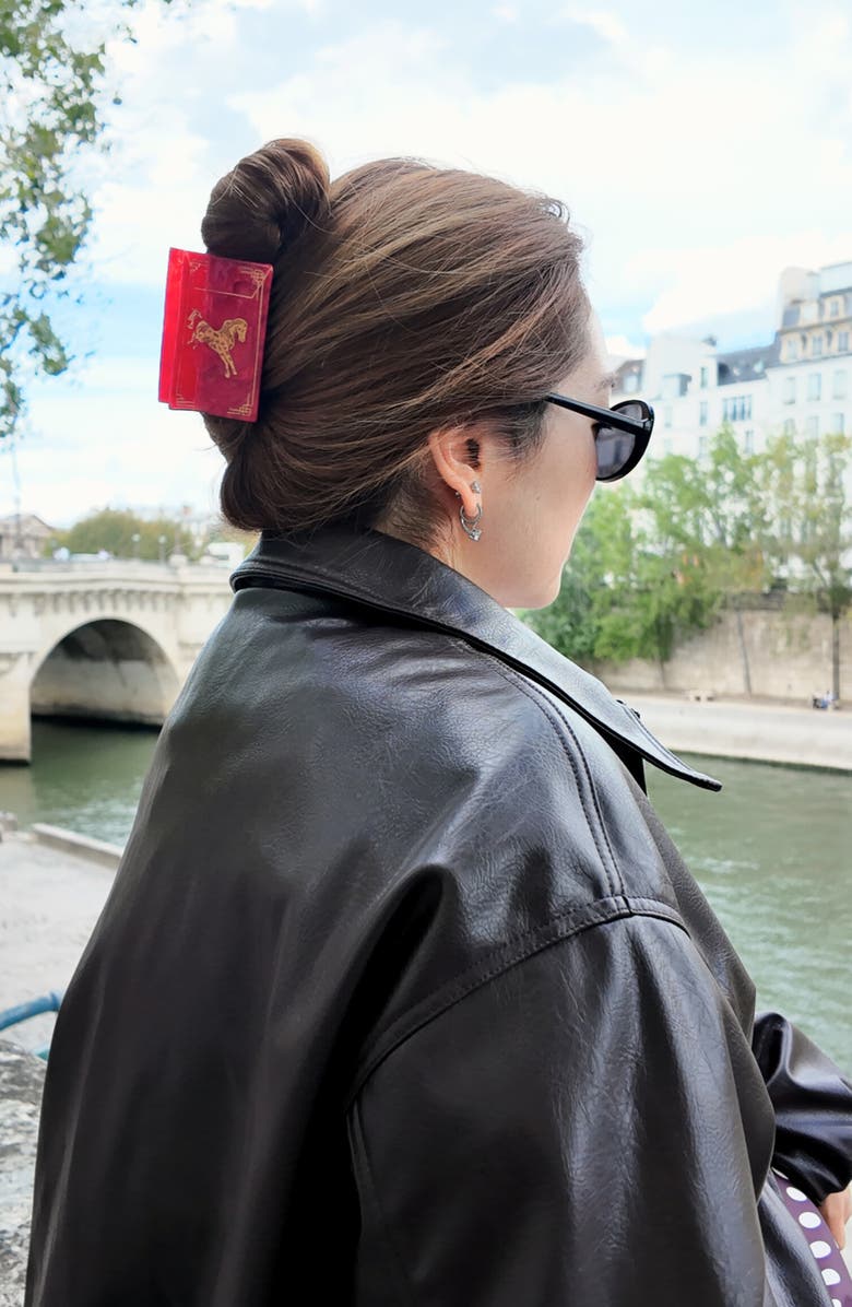 Solar Eclipse Horse Packet Hair Claw Clip, Alternate, color, 