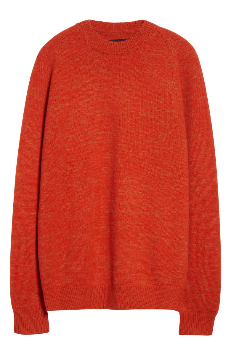 FRENCKENBERGER Big Cashmere & Wool Crewneck Sweater, Alternate, color, Red / Orange