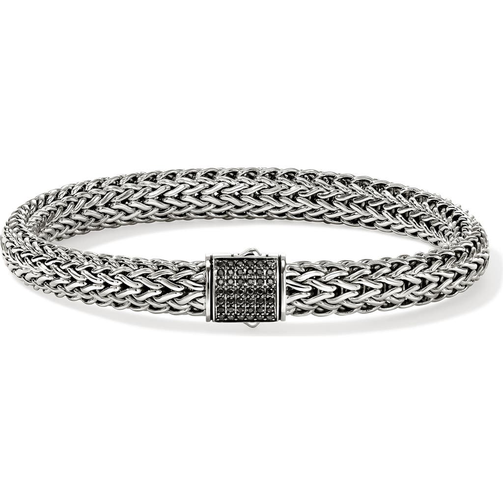 John Hardy Icon Bracelet, Sterling Silver, Pavé, 7.5mm In Gray