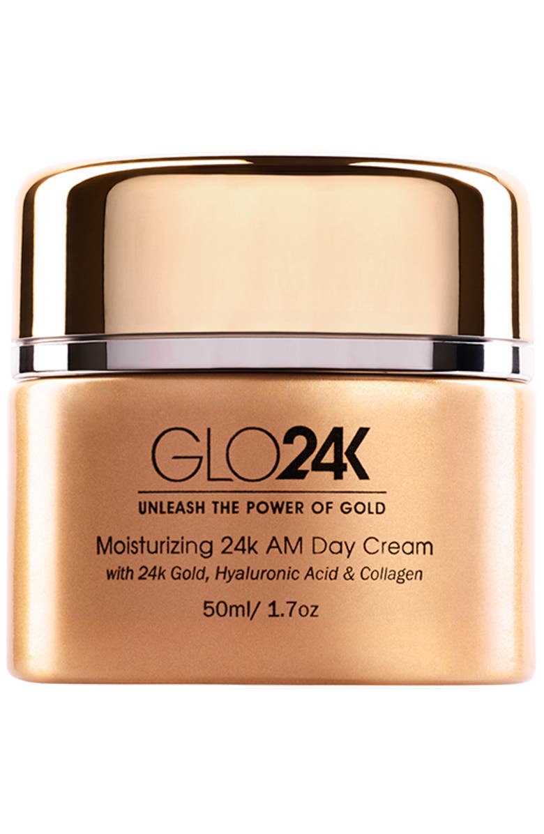 GLO24K UNLEASH THE POWER OF GOLD Moisturizing 24k AM Day Cream, Main, color, Na