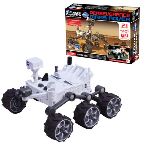 NASA Future Explorers - Perseverance Mars Rover. Build & Learn STEM Education & Interactive Space Exploration For Kids. With Powerful Motor & Movable Robotic Arm!