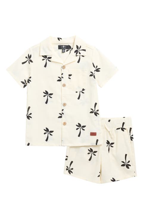 Kids' Cotton & Linen Shirt & Shorts Set (Toddler)