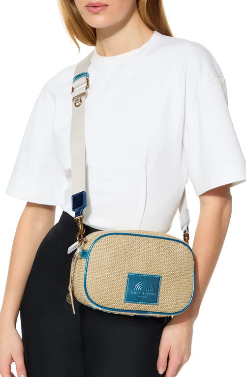 Kurt Geiger London Small Southbank Cotton Canvas Camera Crossbody Bag In Open Beige