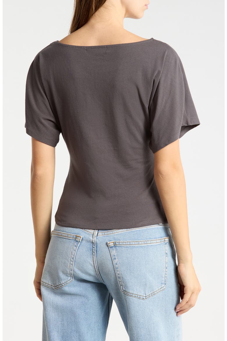 Ruched Dolman Sleeve Top, Alternate, color, CHARCOAL
