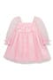 Bow Trim Tulle Babydoll Dress