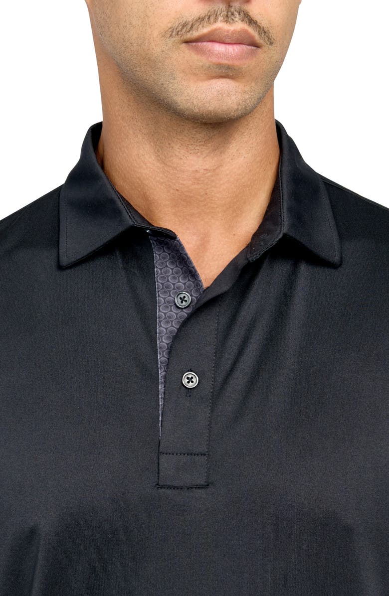 CON.STRUCT Regular Fit Solid Recycled Performance Golf Polo, Alternate, color, Black