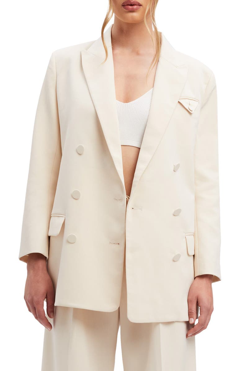 Bardot Sloane Oversize Double Breasted Blazer, Main, color,