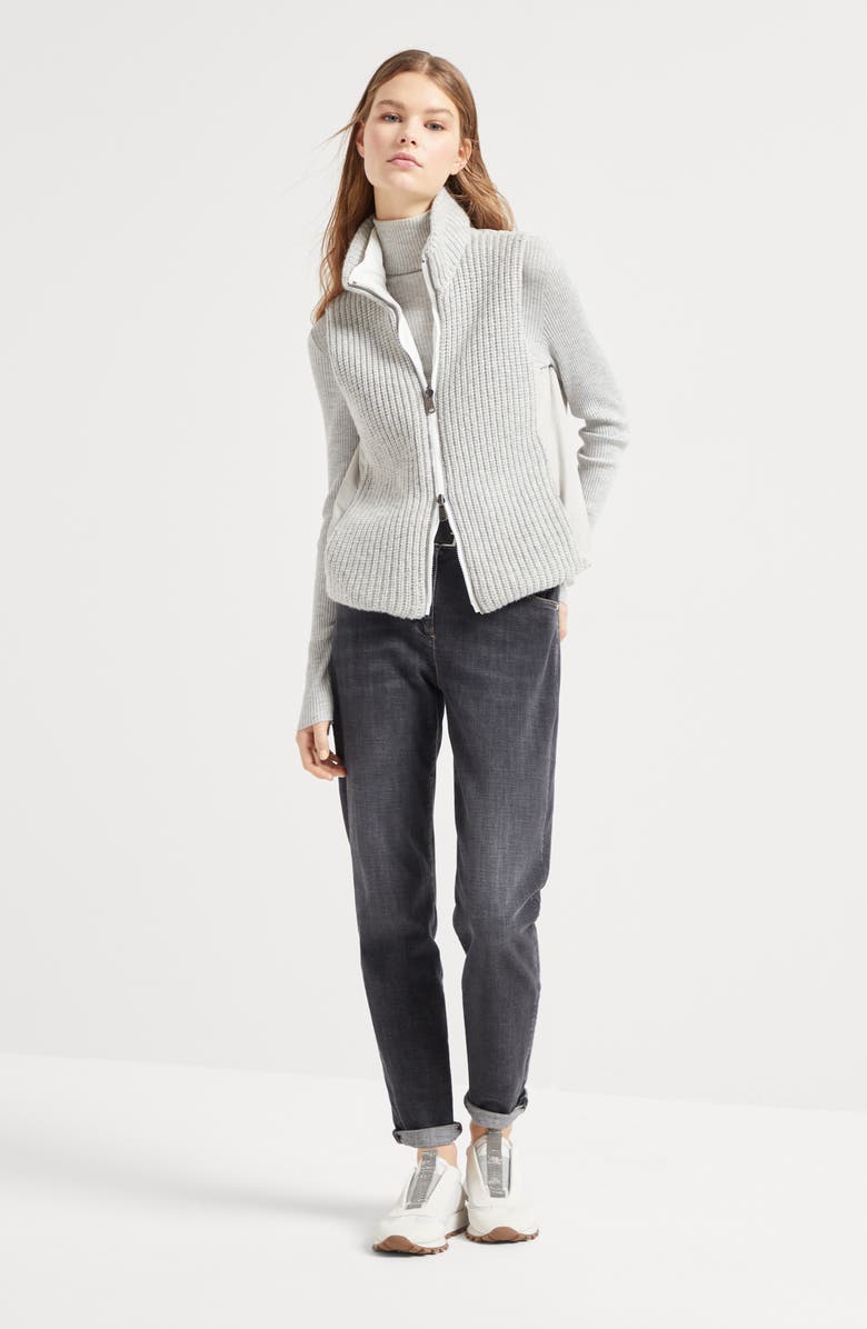 Brunello Cucinelli Cashmere down vest, Alternate, color, 