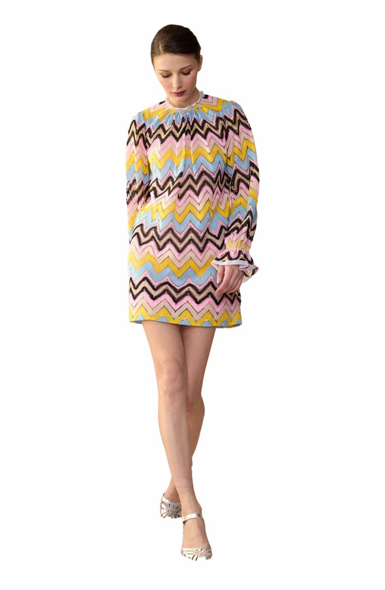 Cynthia Rowley Zigzag Knit Shift Dress, Main, color,