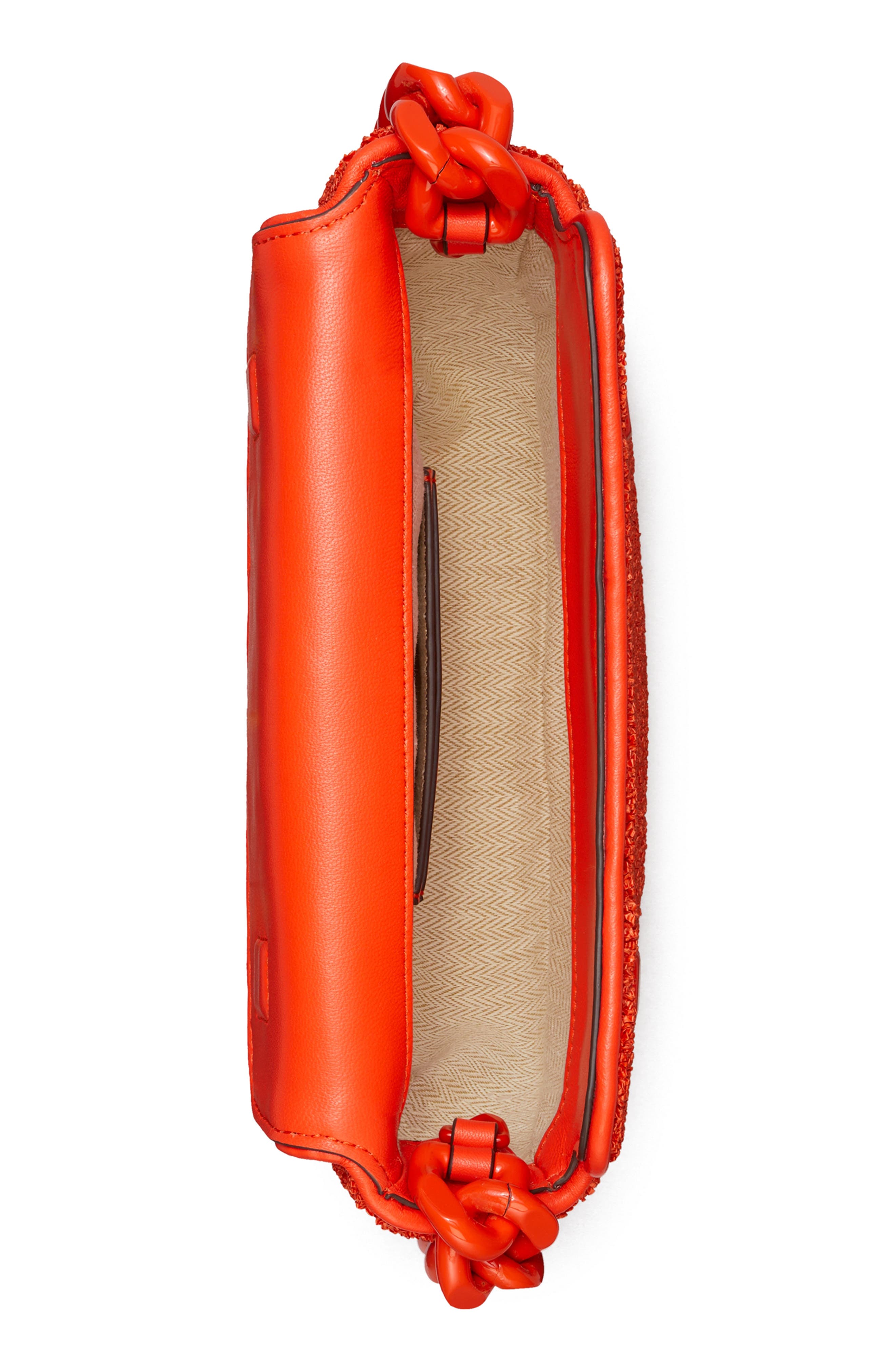 Mini Fleming Soft Crescent Shoulder Bag, Alternate, color, POPPY RED
