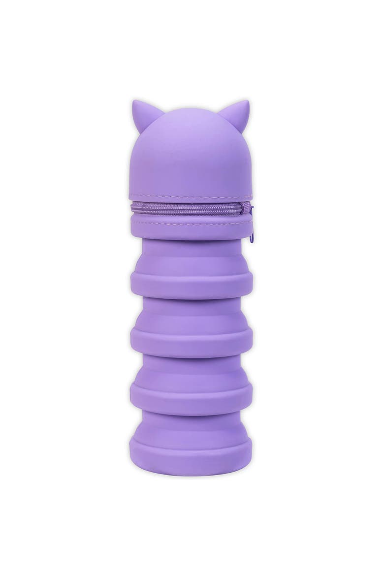 Retractable Pencil Case, Unicorn, Alternate, color, Purple