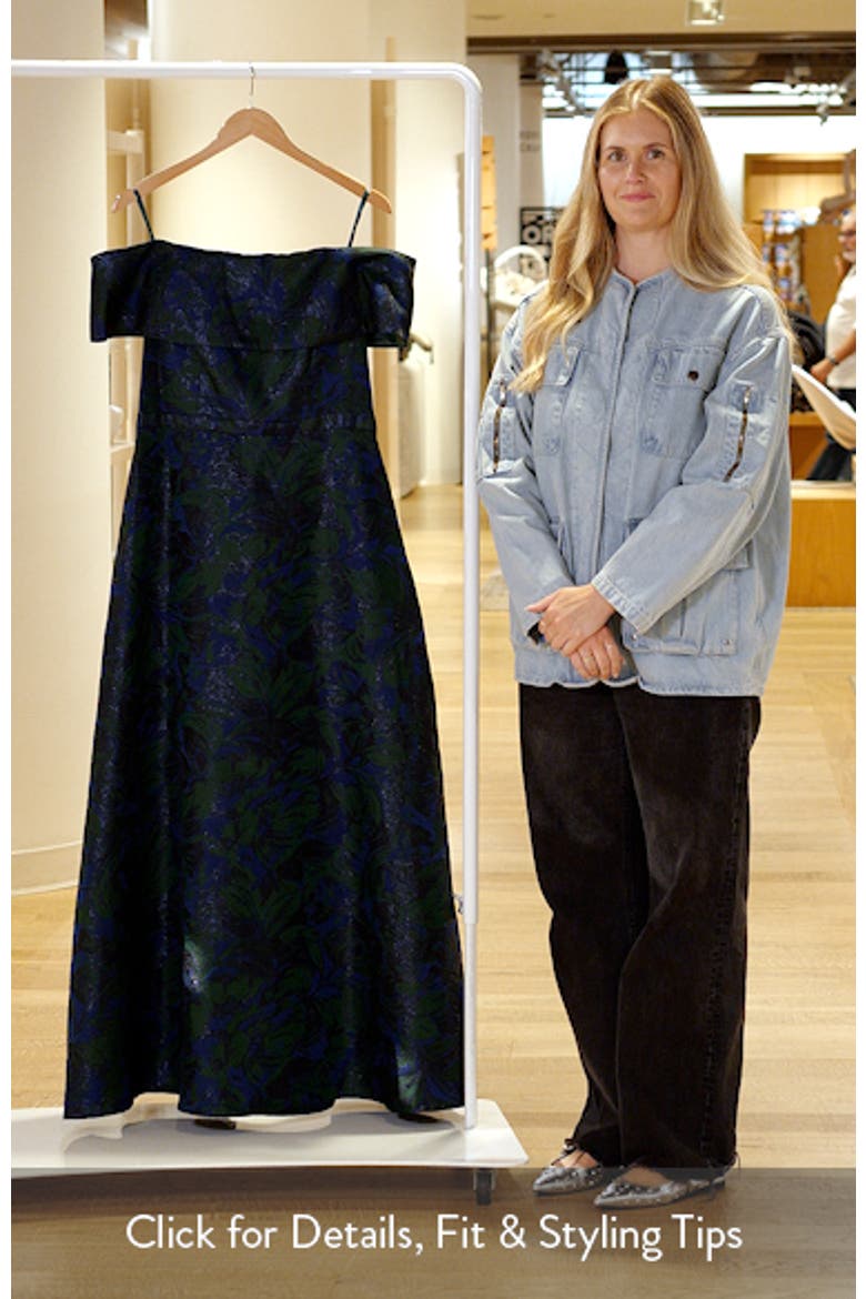Off the Shoulder Brocade Ballgown video