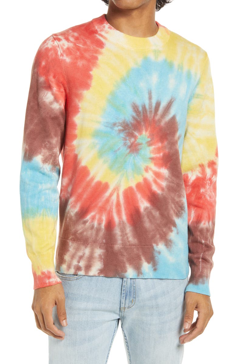 BP. Be Proud by BP. Gender Inclusive Tie Dye Crewneck Sweater, Alternate, color,