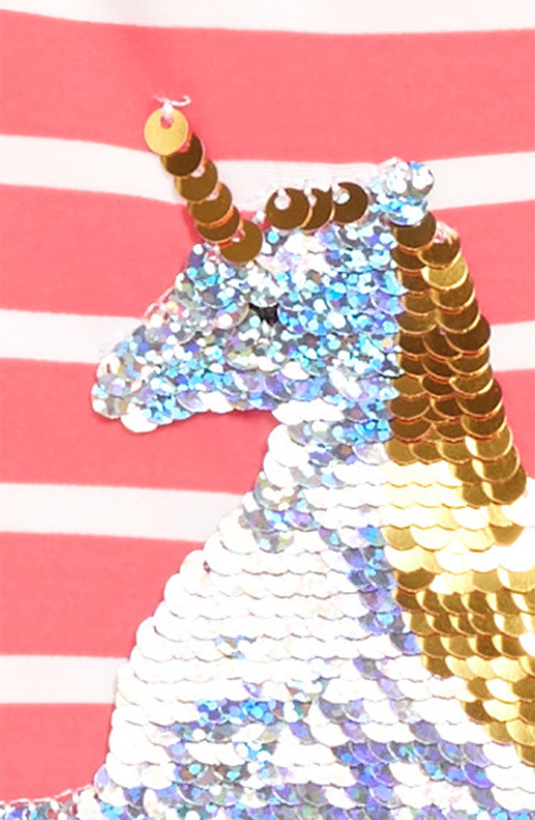 Boden Mini Boden Flip Sequin Unicorn One-Piece Swimsuit, Alternate, color, 