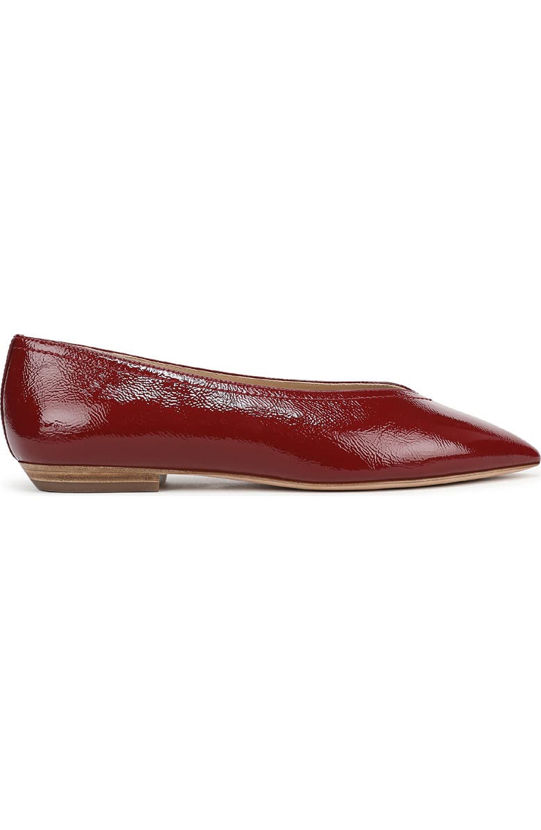 Veronica Beard Bancroft Pointed Toe Flat, Alternate, color, Oxblood Red-Dm