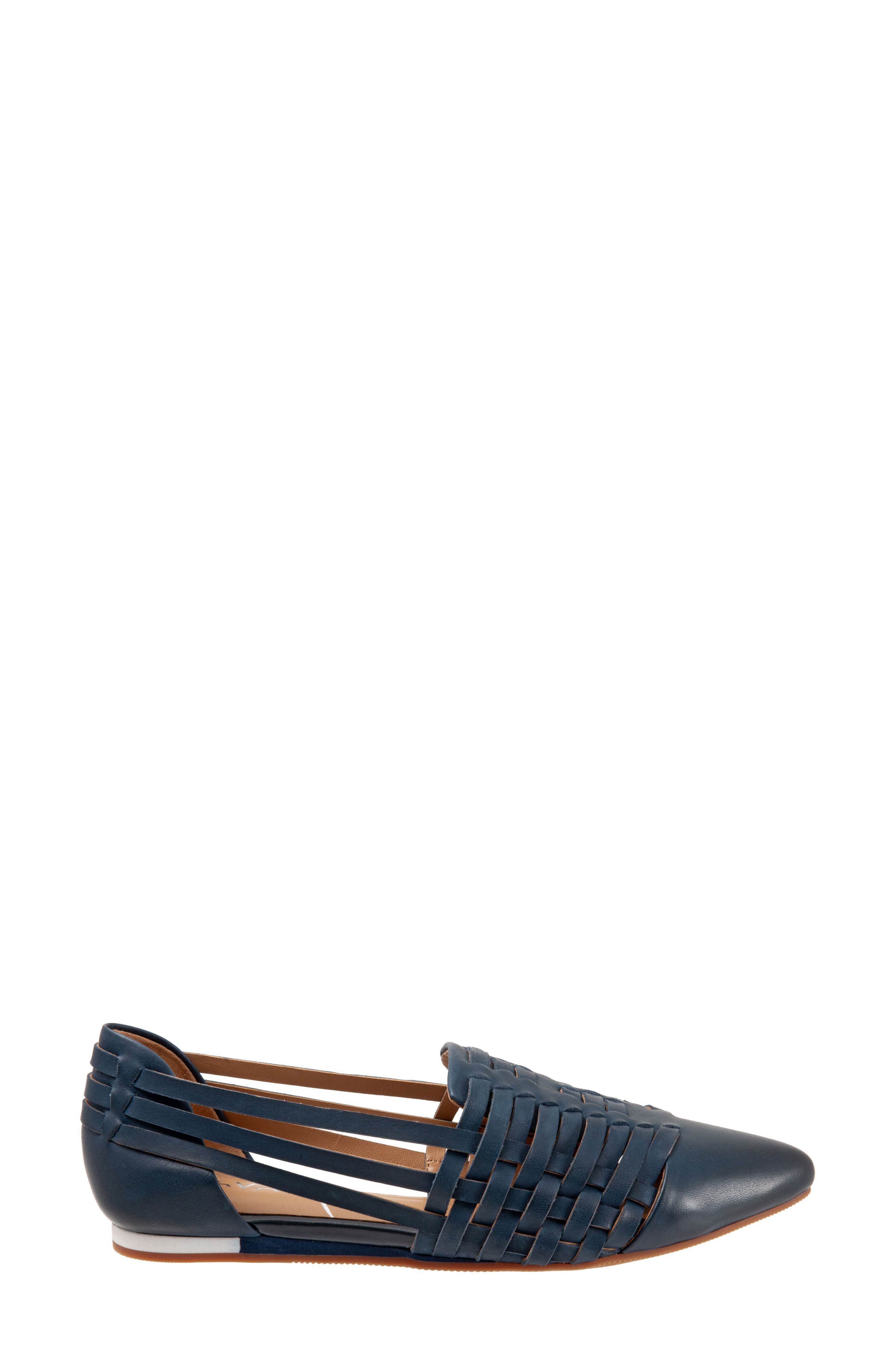 Lola Flat, Alternate, color, NAVY LEATHER