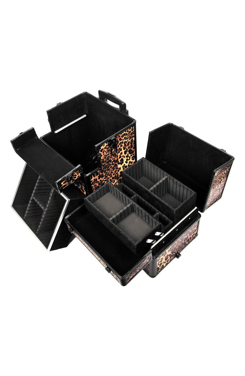 NYX PROFESSIONAL MAKEUP NYX Leopard Cosmetics Train Case, Alternate, color, 