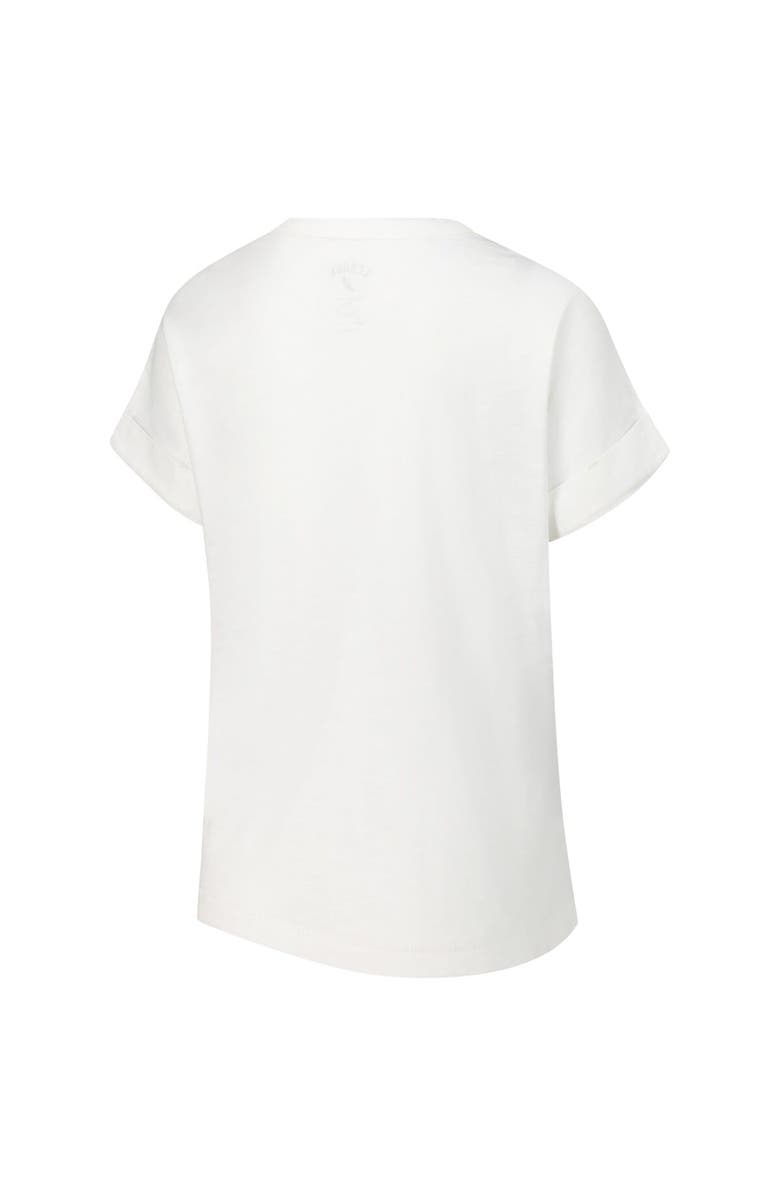 LEAGUE COLLEGIATE WEAR Women's League Collegiate Wear White Michigan State Spartans Slub Rolled Cuff T-Shirt, Alternate, color, White