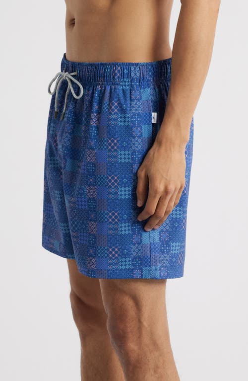 Shop Vintage Summer Volley Swim Trunks In Navy