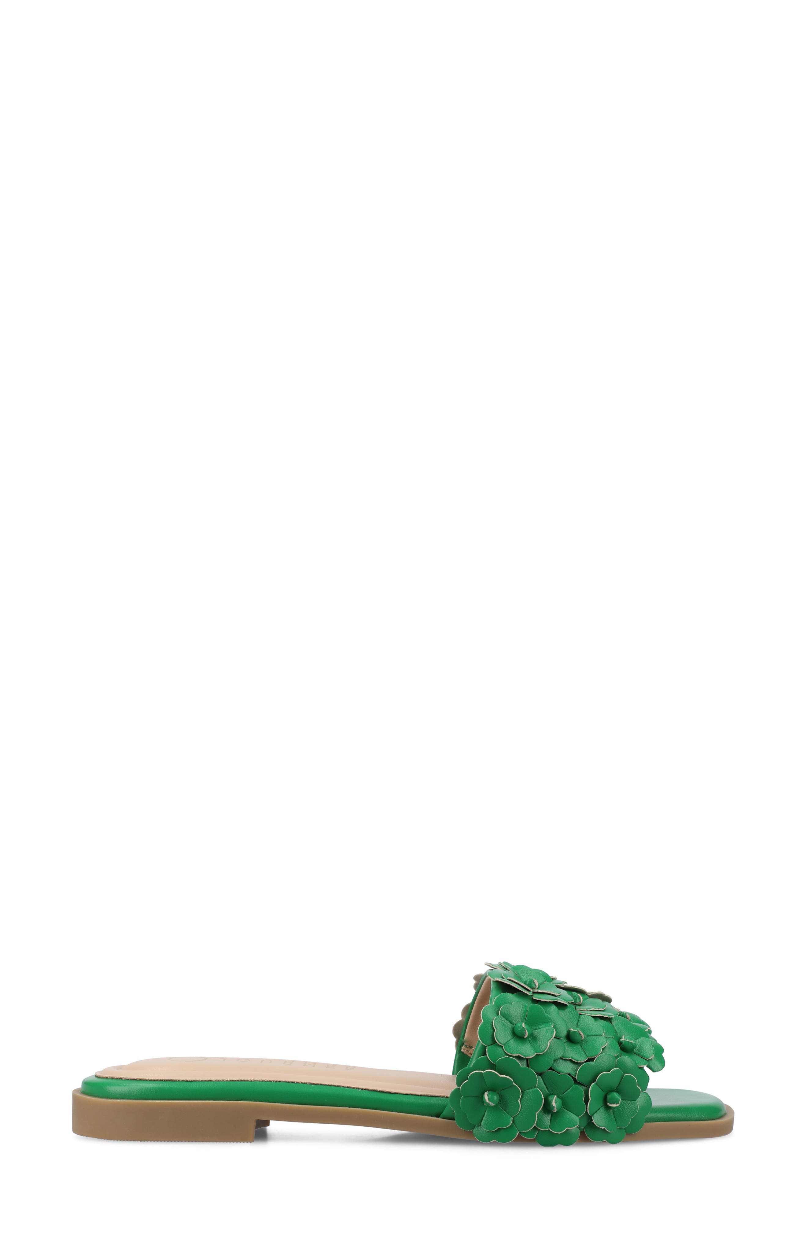Journee Collection Azalea Slide Sandal, Alternate, color, Green